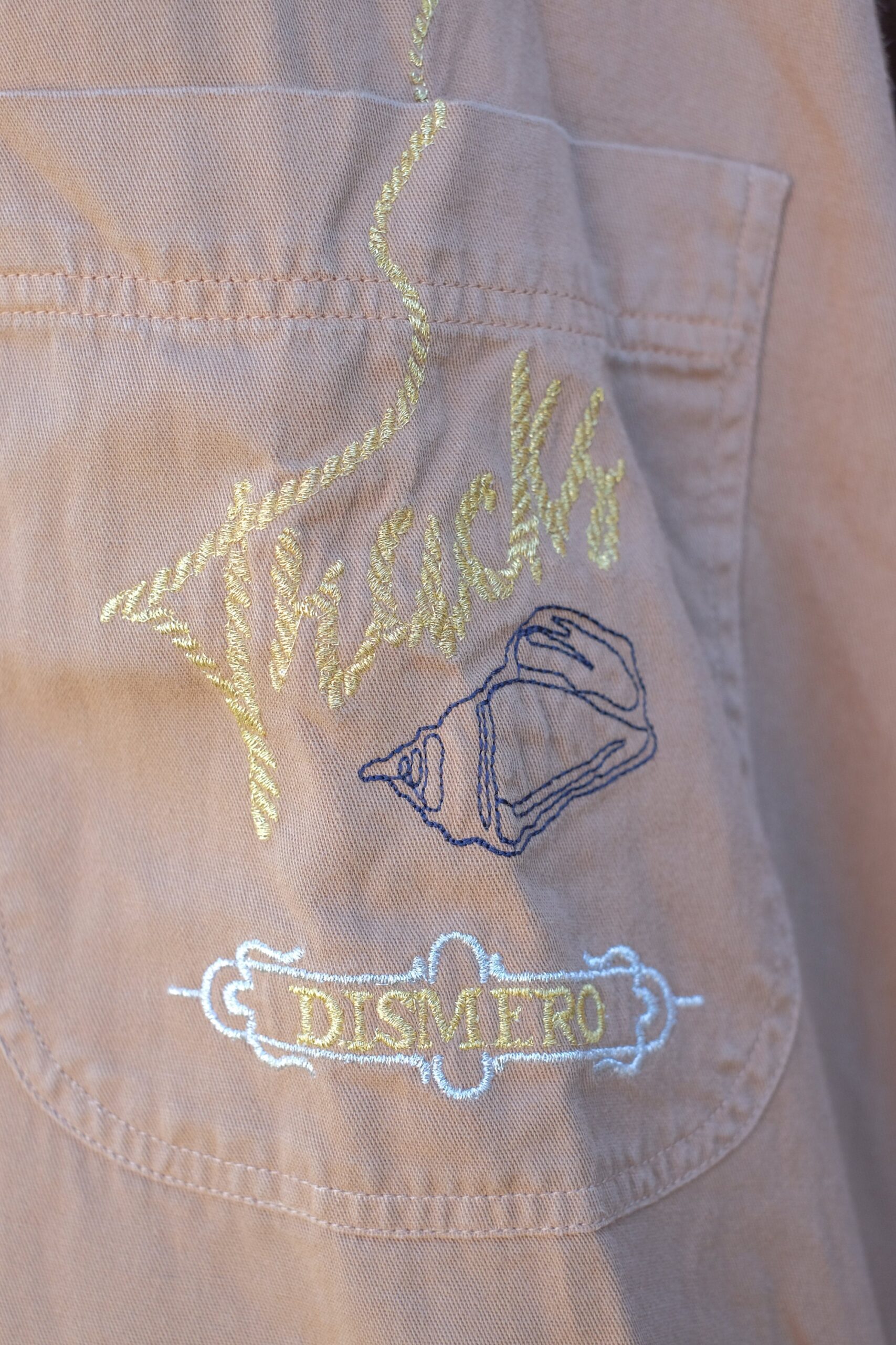 Vintage Brown Shirt with Golden Buttons and Details - Image 5