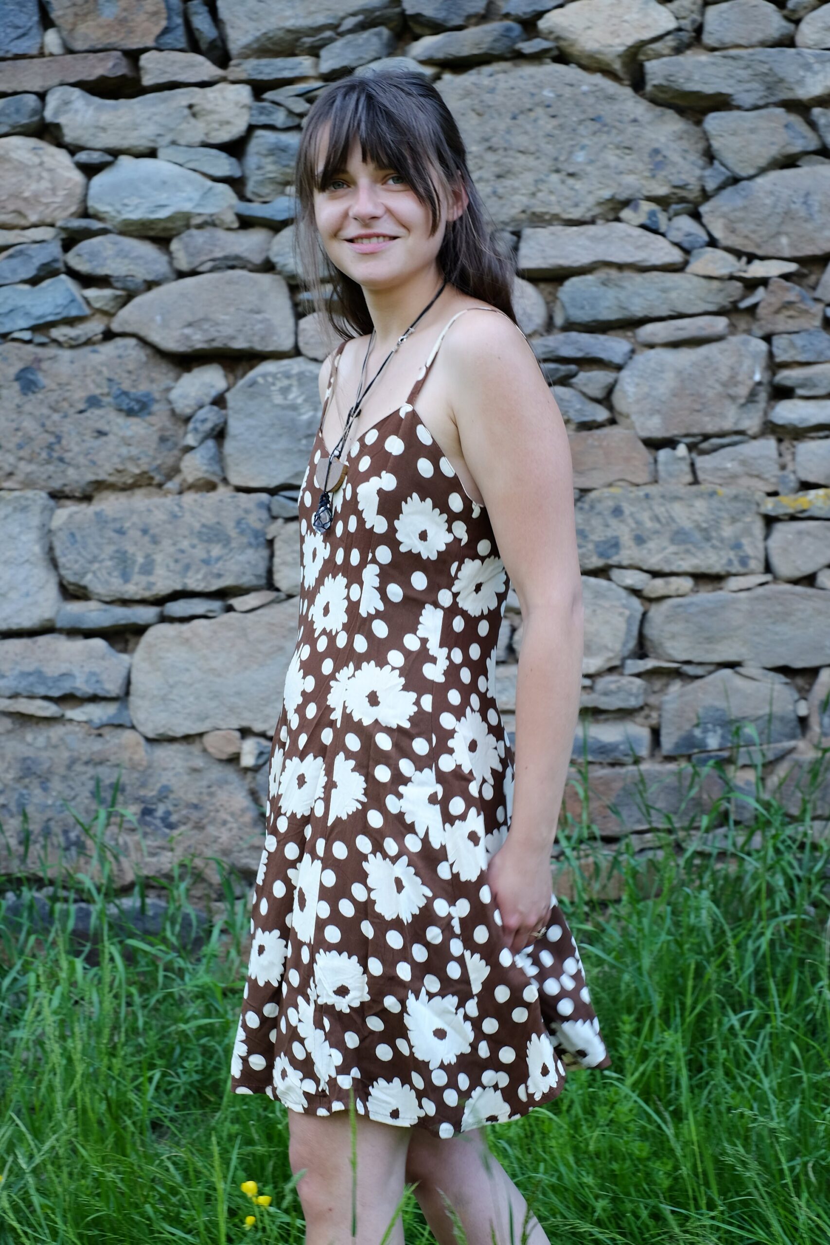 Vintage 90s Skater dress, inspired by the 60s Hippie Era with Daisies - Image 2