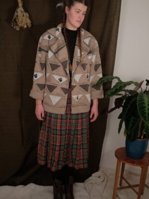 Vintage Chunky Cottagecore Cardigan with Shoulder pads