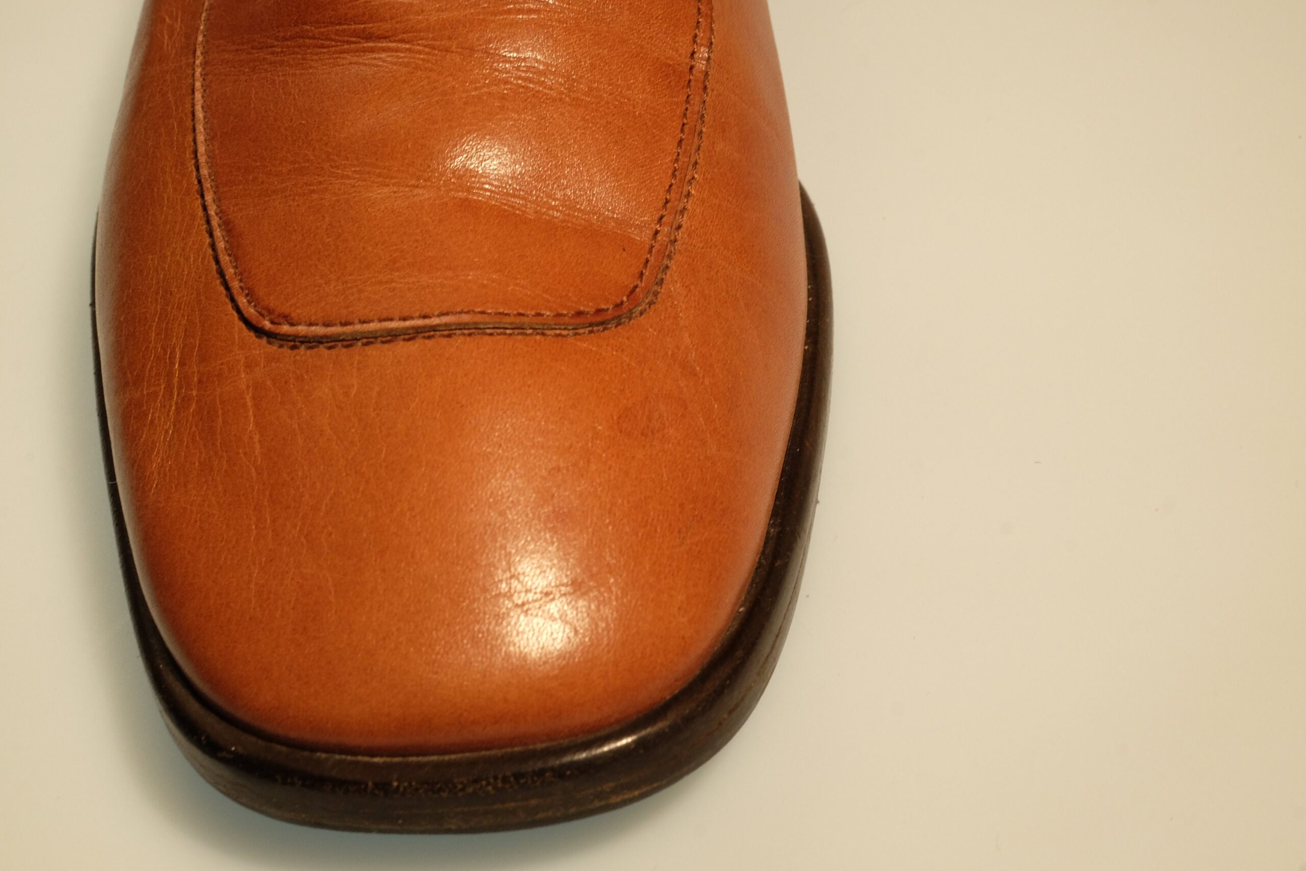 Vintage Caramel Brown Women's Leather Loafers, Sutor Mantellassi Brown Leather Women's Moccasins / Loafers, size EU 37.5 - Image 6
