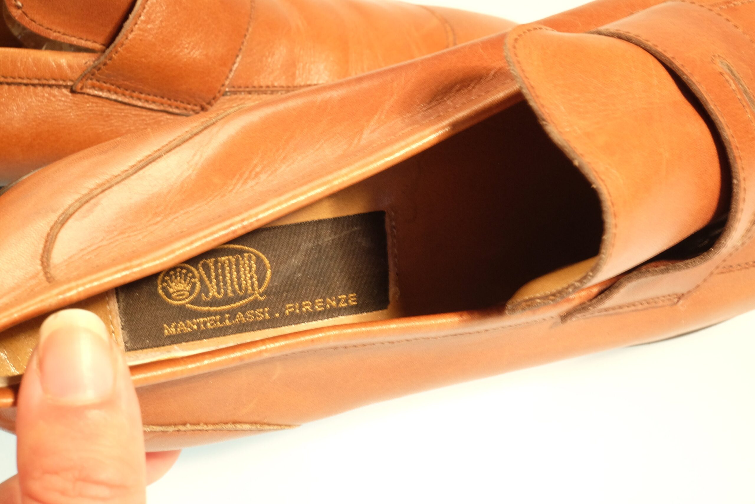 Vintage Caramel Brown Women's Leather Loafers, Sutor Mantellassi Brown Leather Women's Moccasins / Loafers, size EU 37.5 - Image 5