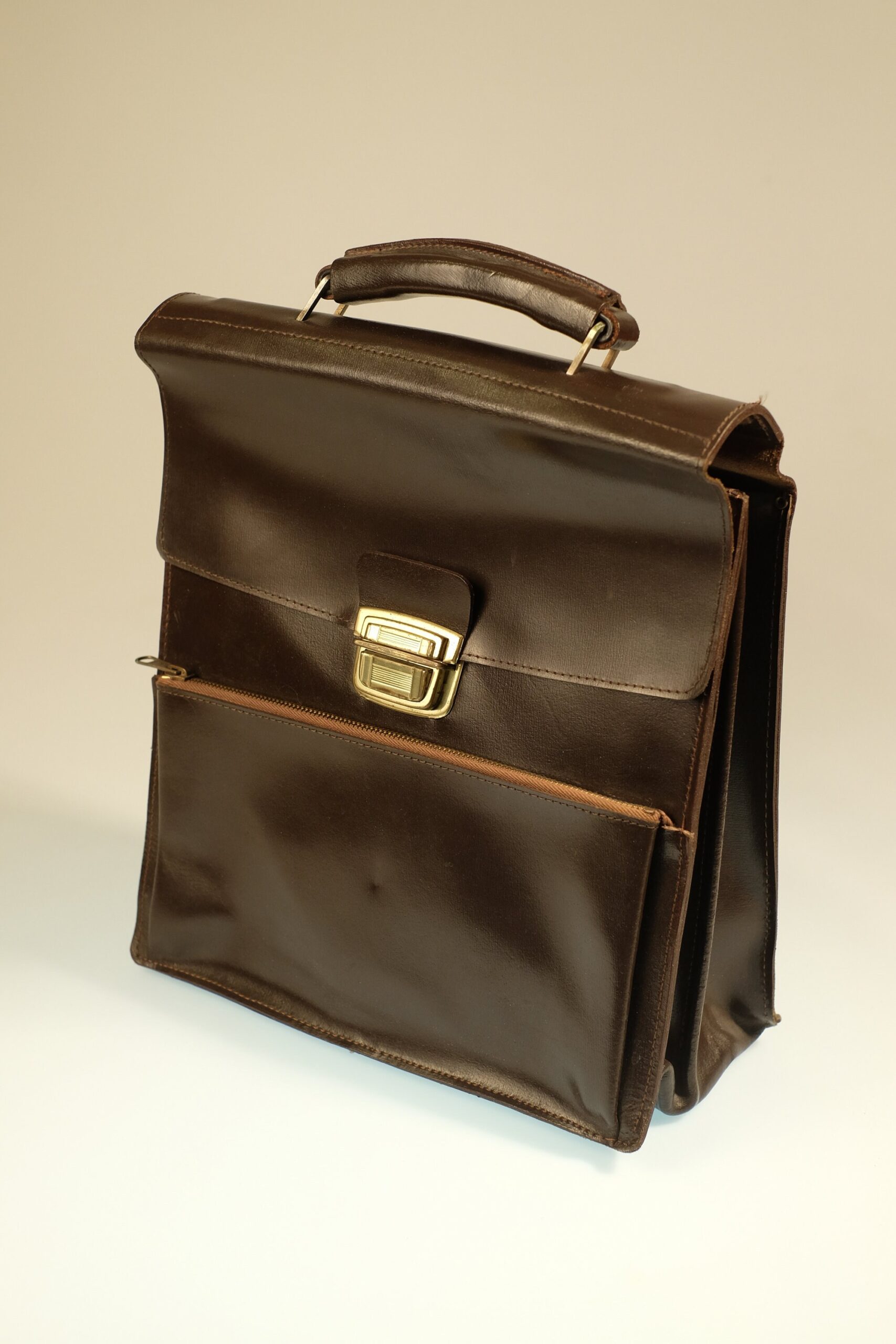 Brown Vintage Briefcase / Leather Satchel Bag - Image 2