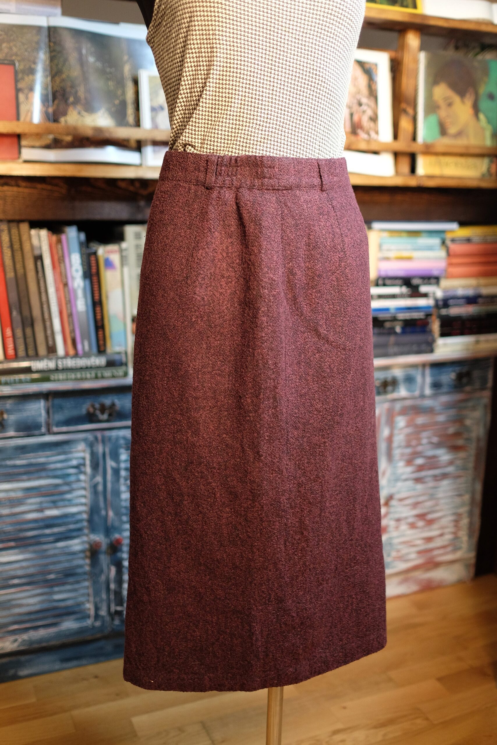 Vintage Magenta Pencil Skirt Size S