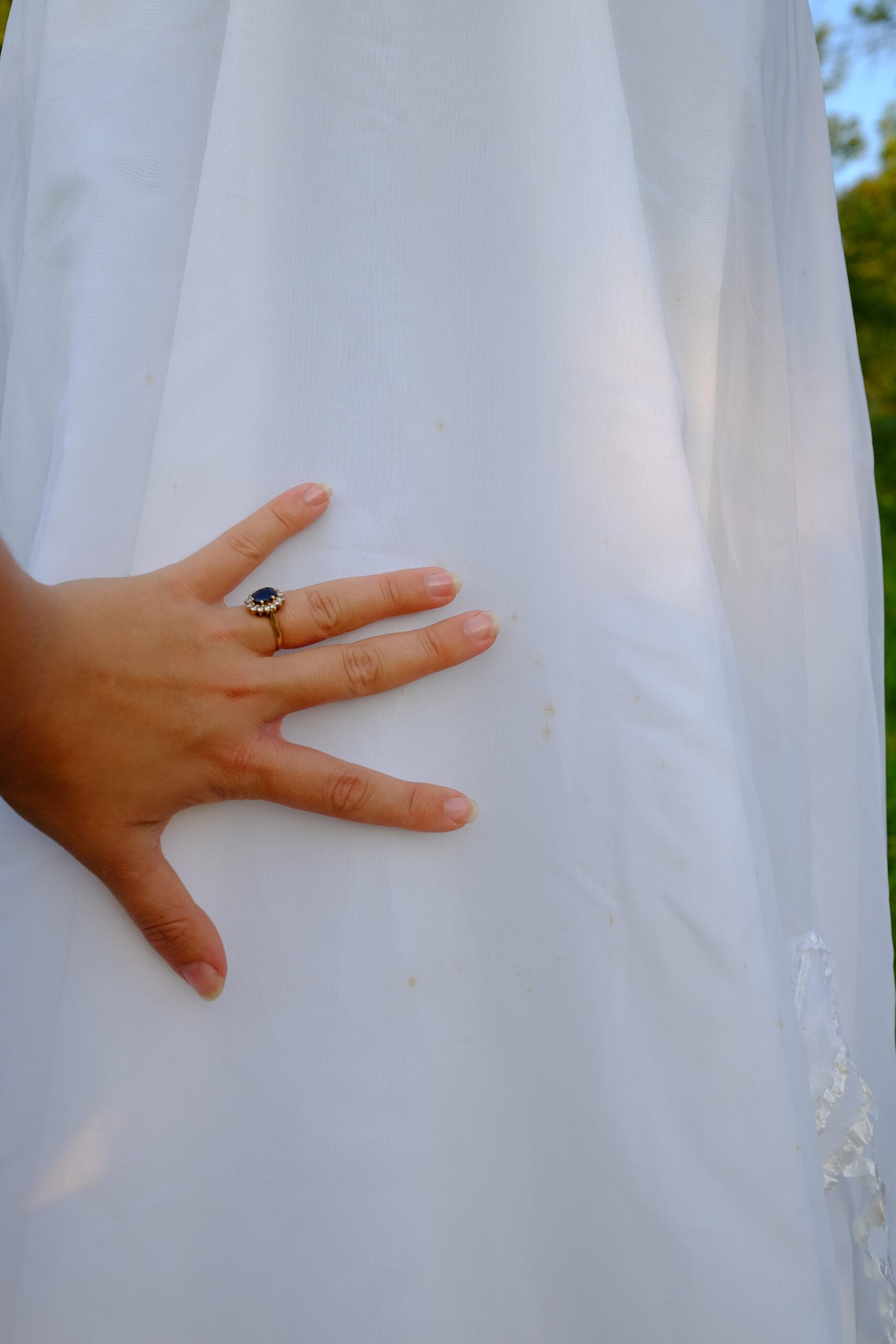 70s Boho Vintage Wedding Dress with Above Elbow Sleeve / Victorian Wedding Gown - Image 10