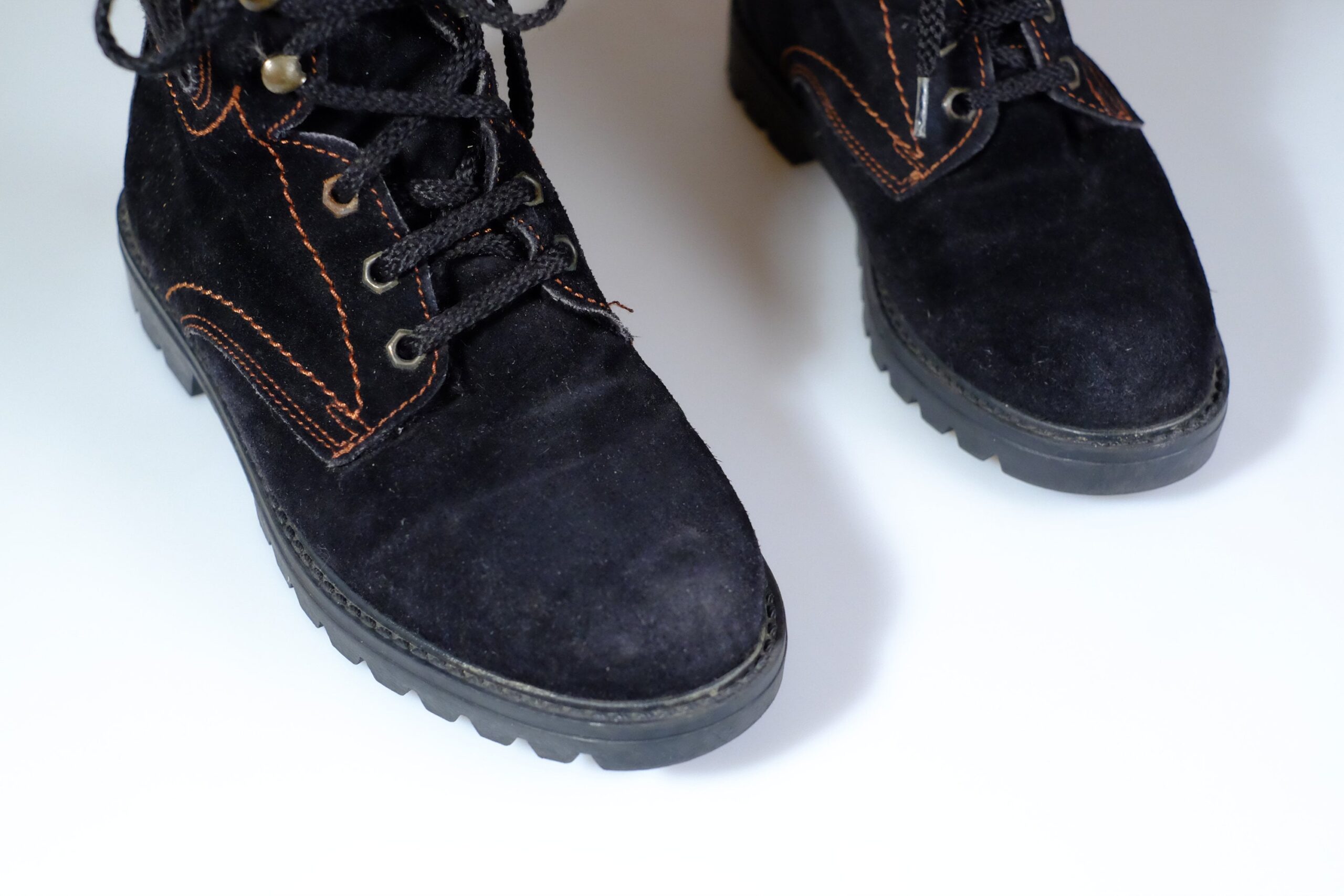 Vintage Black Lace up Hiking Boots eu38 Read the Description - Image 5
