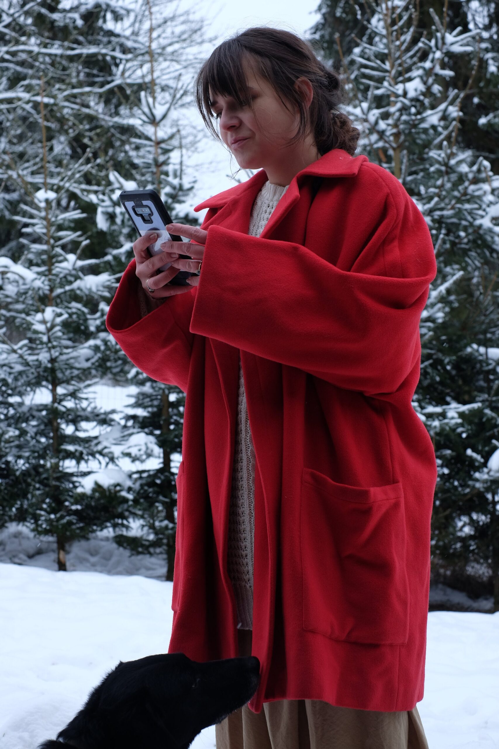 Red Vintage Oversized Wool/Cashmere Coat Paolo Tonali - Image 7