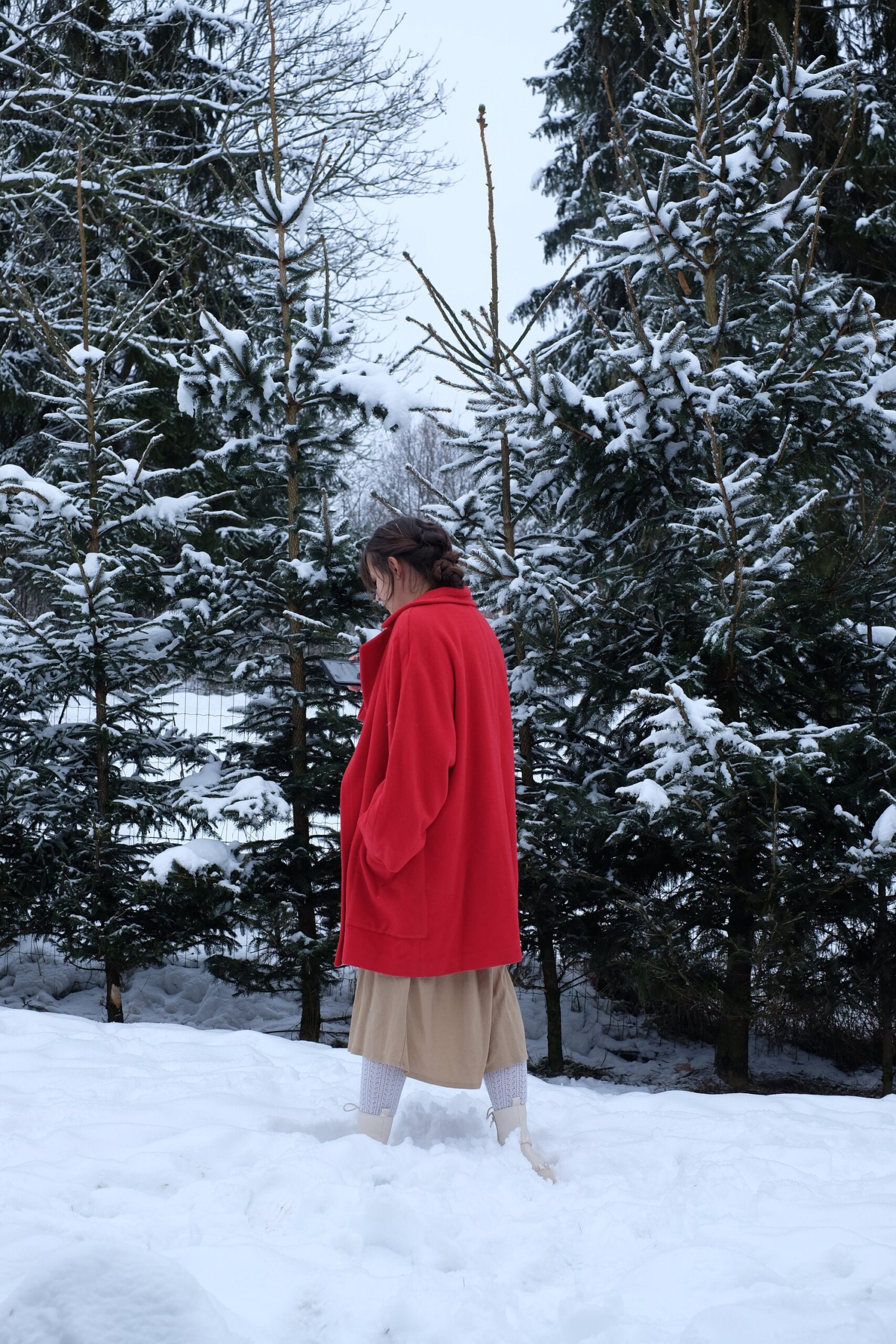 Red Vintage Oversized Wool/Cashmere Coat Paolo Tonali - Image 6