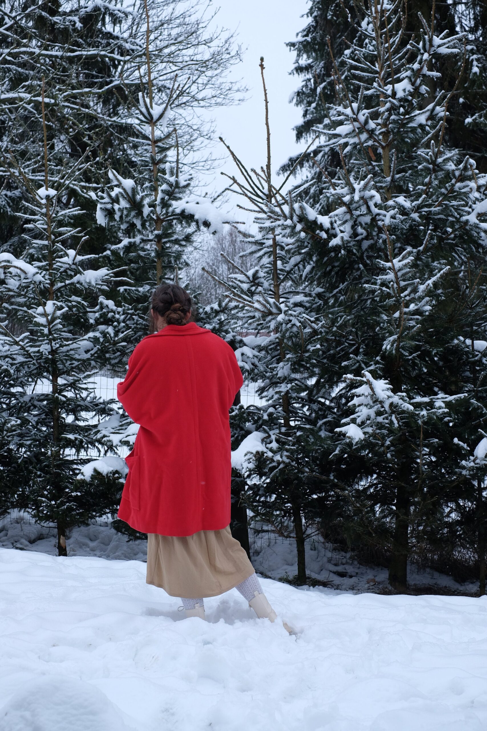 Red Vintage Oversized Wool/Cashmere Coat Paolo Tonali - Image 10