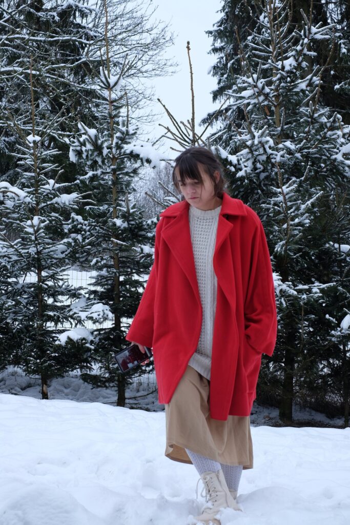 Red Vintage Oversized Wool/Cashmere Coat Paolo Tonali