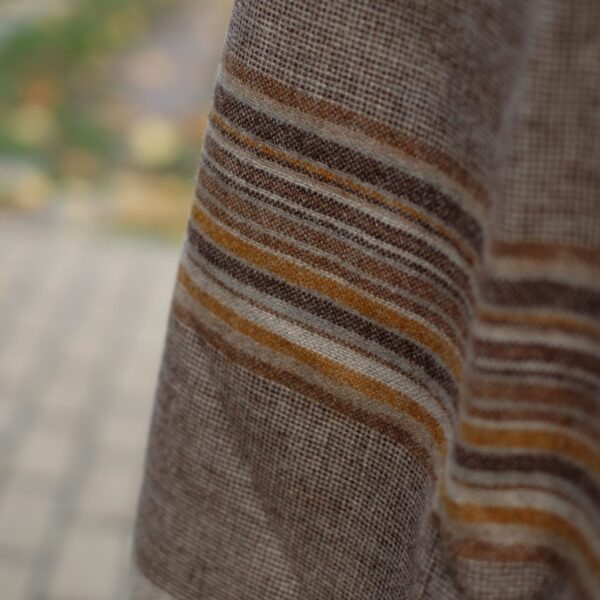 70s Brown Wool Vintage A line Midi Skirt - Image 4
