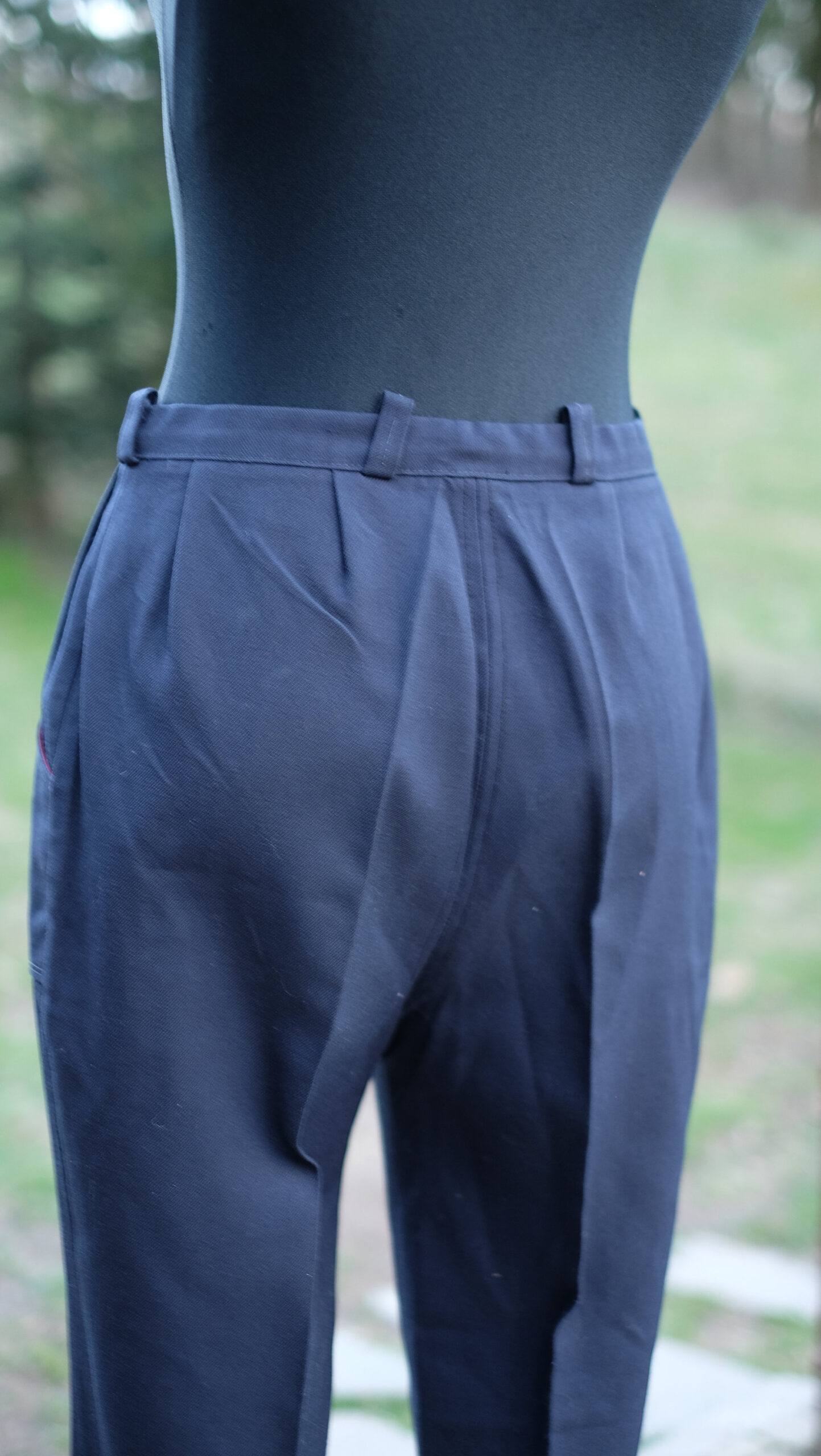 Vintage Navy blue creased trousers - Image 8