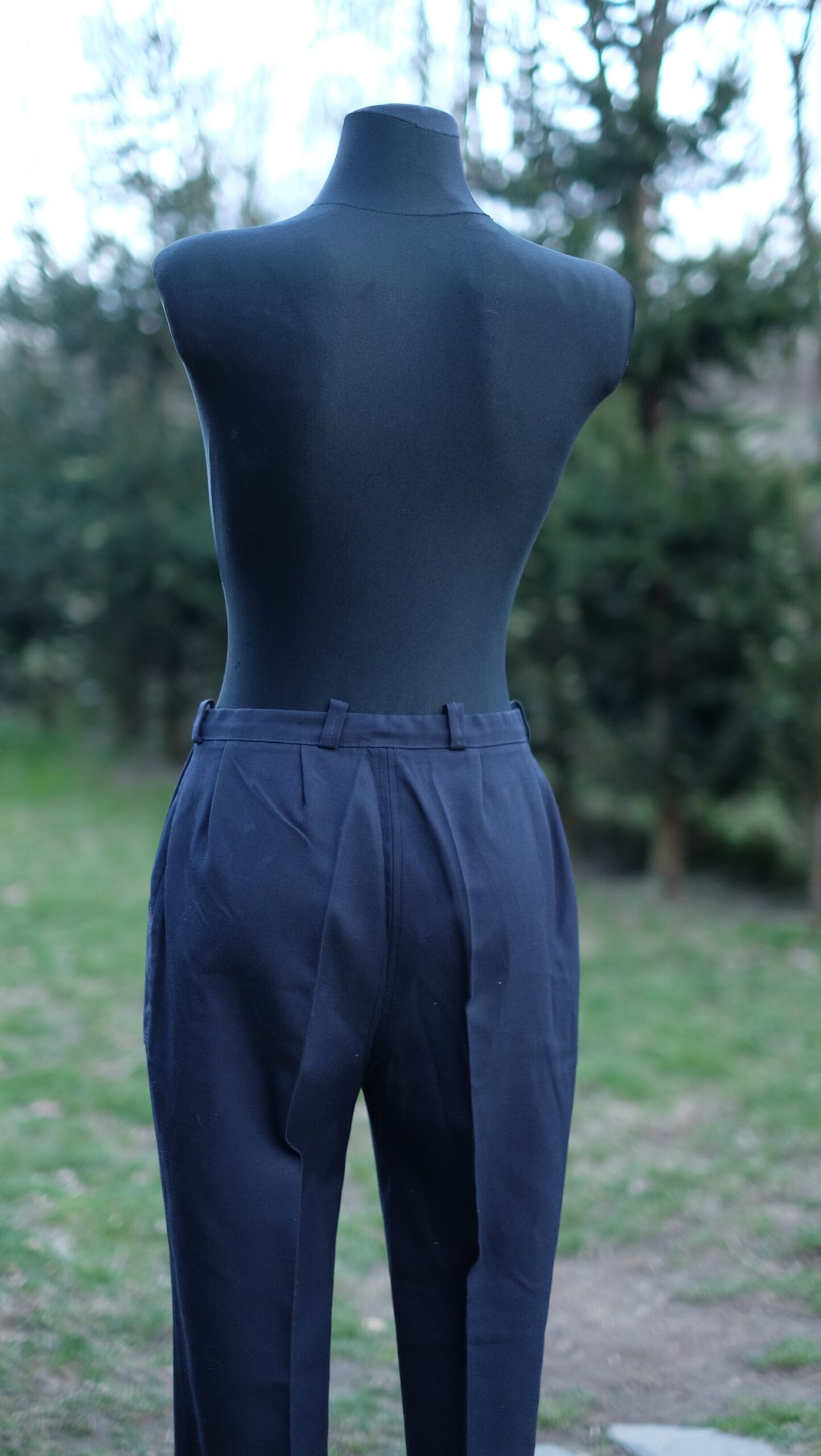 Vintage Navy blue creased trousers - Image 6