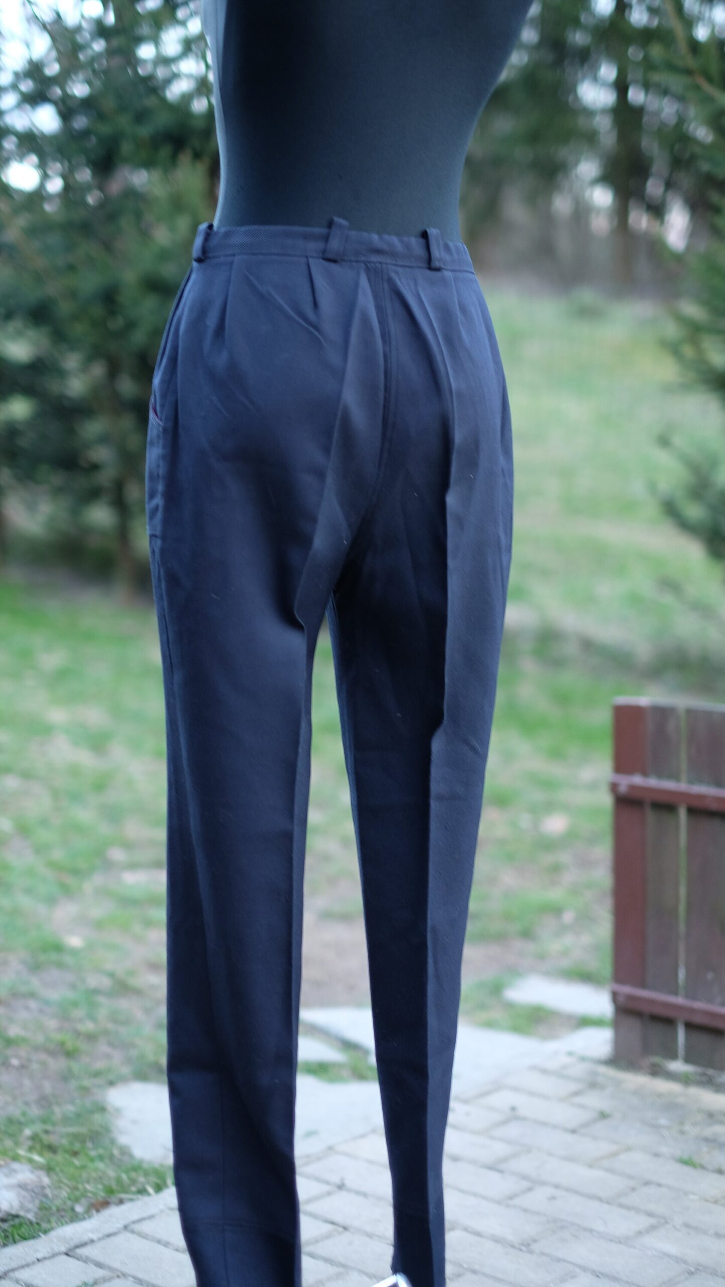 Vintage Navy blue creased trousers - Image 5