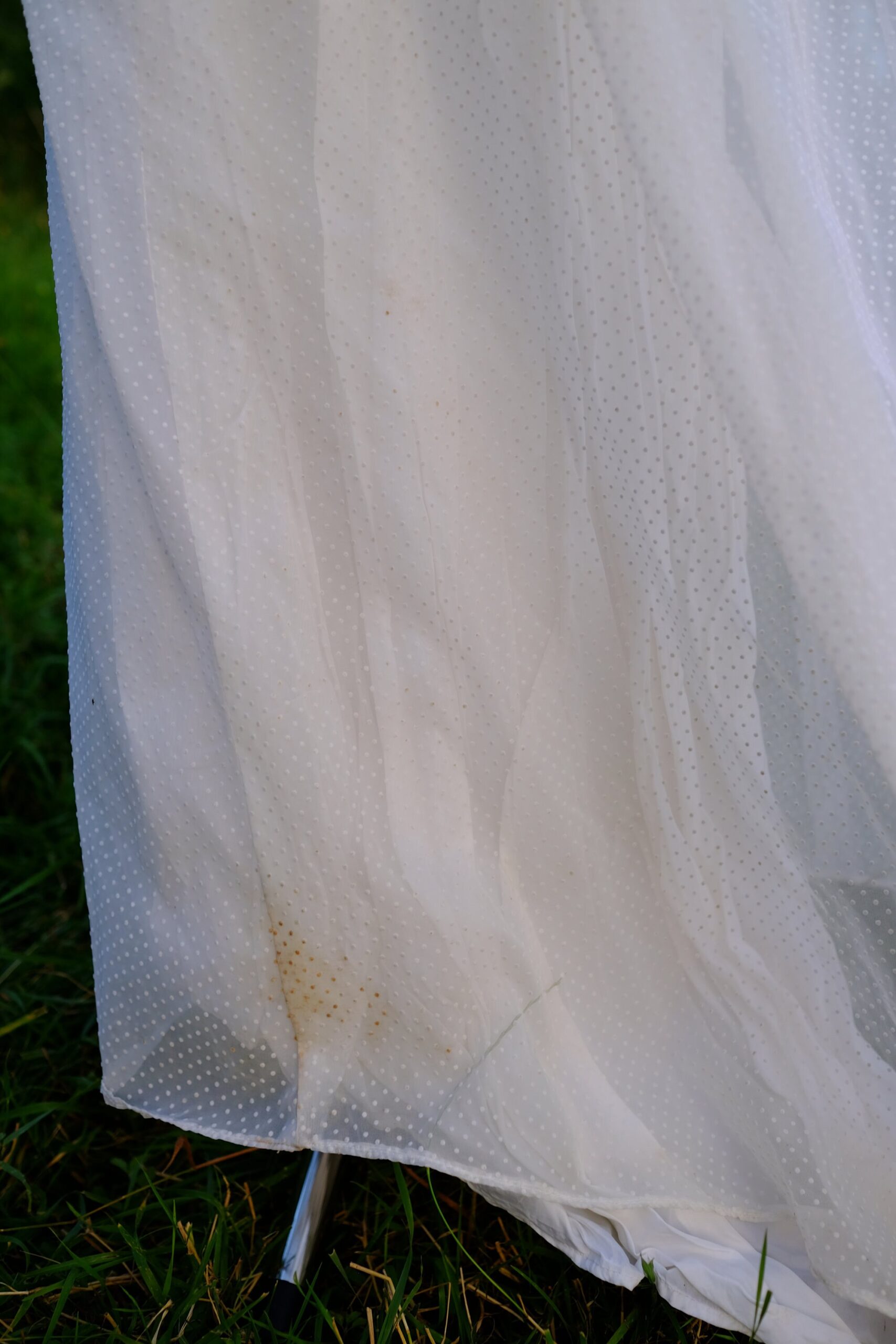 Victorian Style 70s Wedding Dress, Vintage Short Sleeved Bridal Gown - Image 10