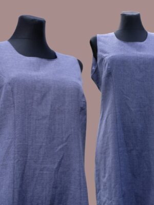 Vintage Blue Sleeveless Pencil Mini Dress size eu42