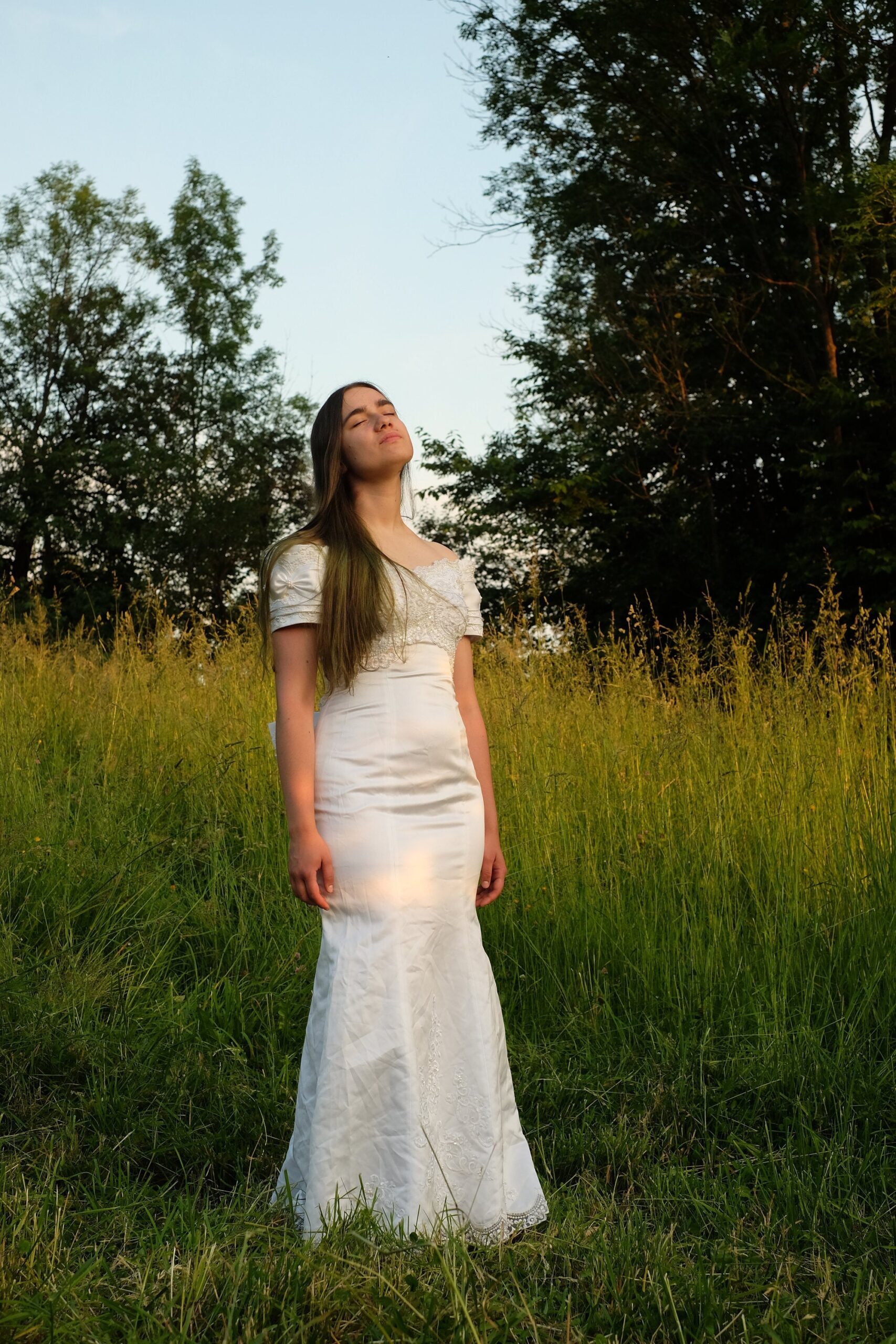 Vintage Mermaid Wedding Dress with a Back Bow, Bead Embellished and Embroidered, La Sposa St Patrick Bridal Gown - Image 3