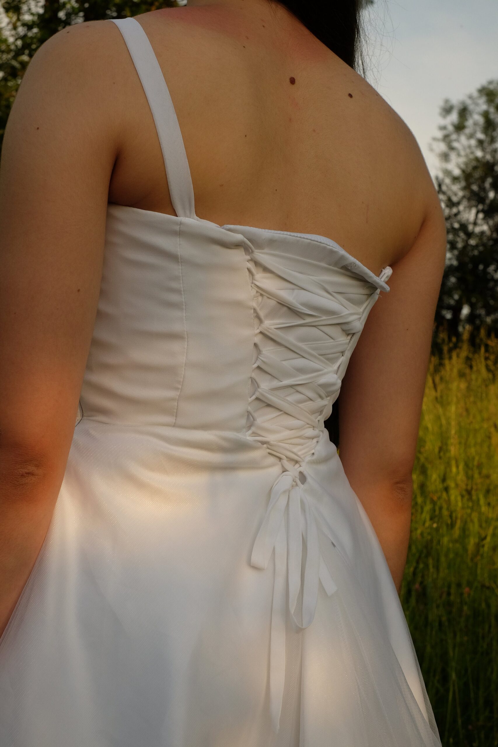 2000s Y2K Vintage Mini Wedding Dress XS - Image 10