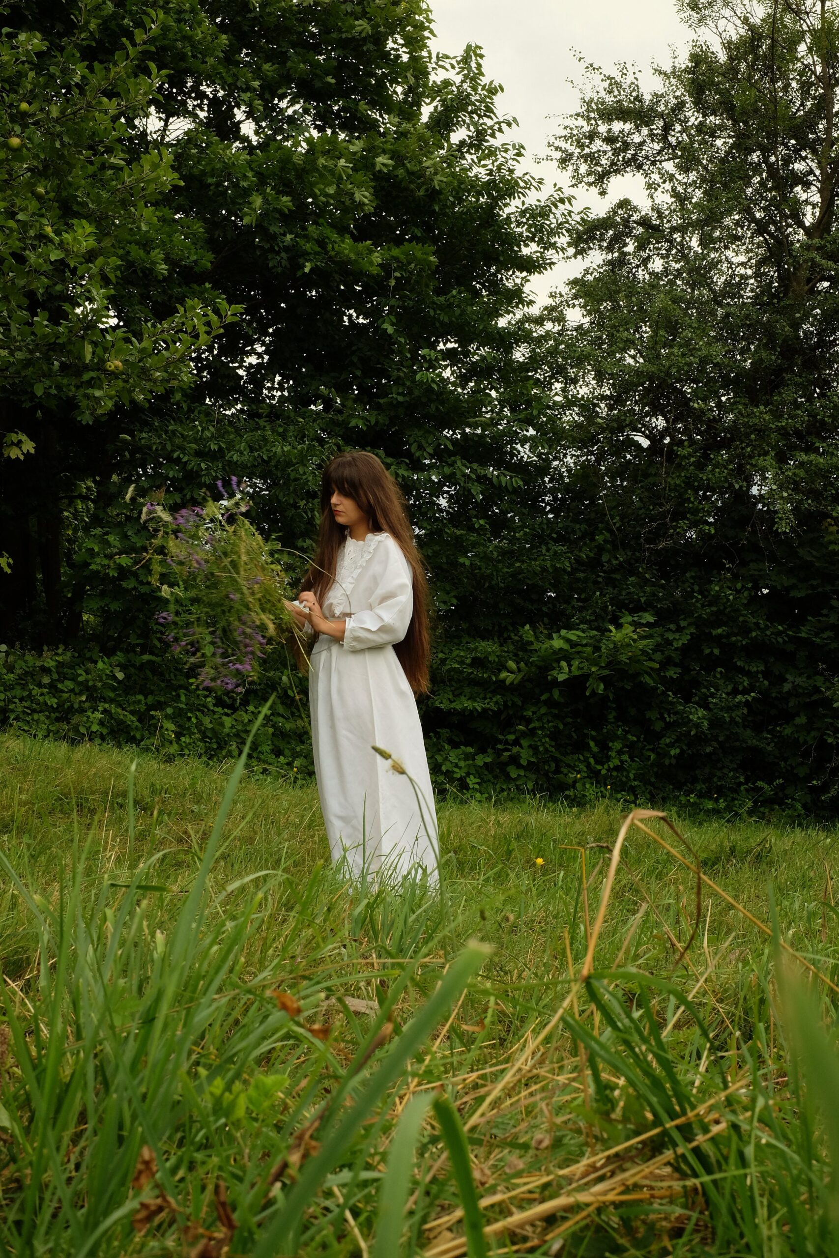 Vintage 60s/70s Boho Wedding Dress, Hippie Ethereal Bridal Gown - Image 8