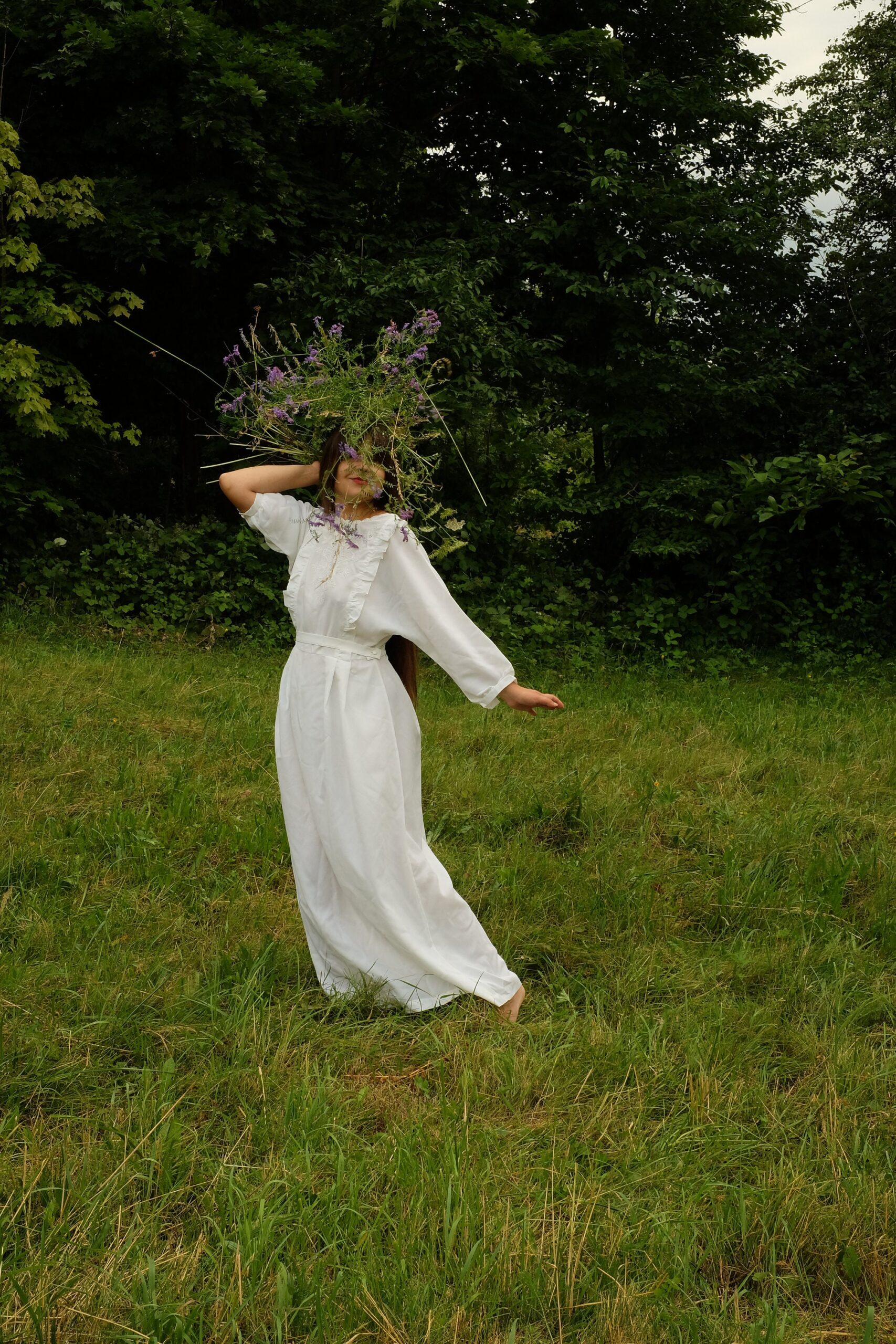 Vintage 60s/70s Boho Wedding Dress, Hippie Ethereal Bridal Gown - Image 3