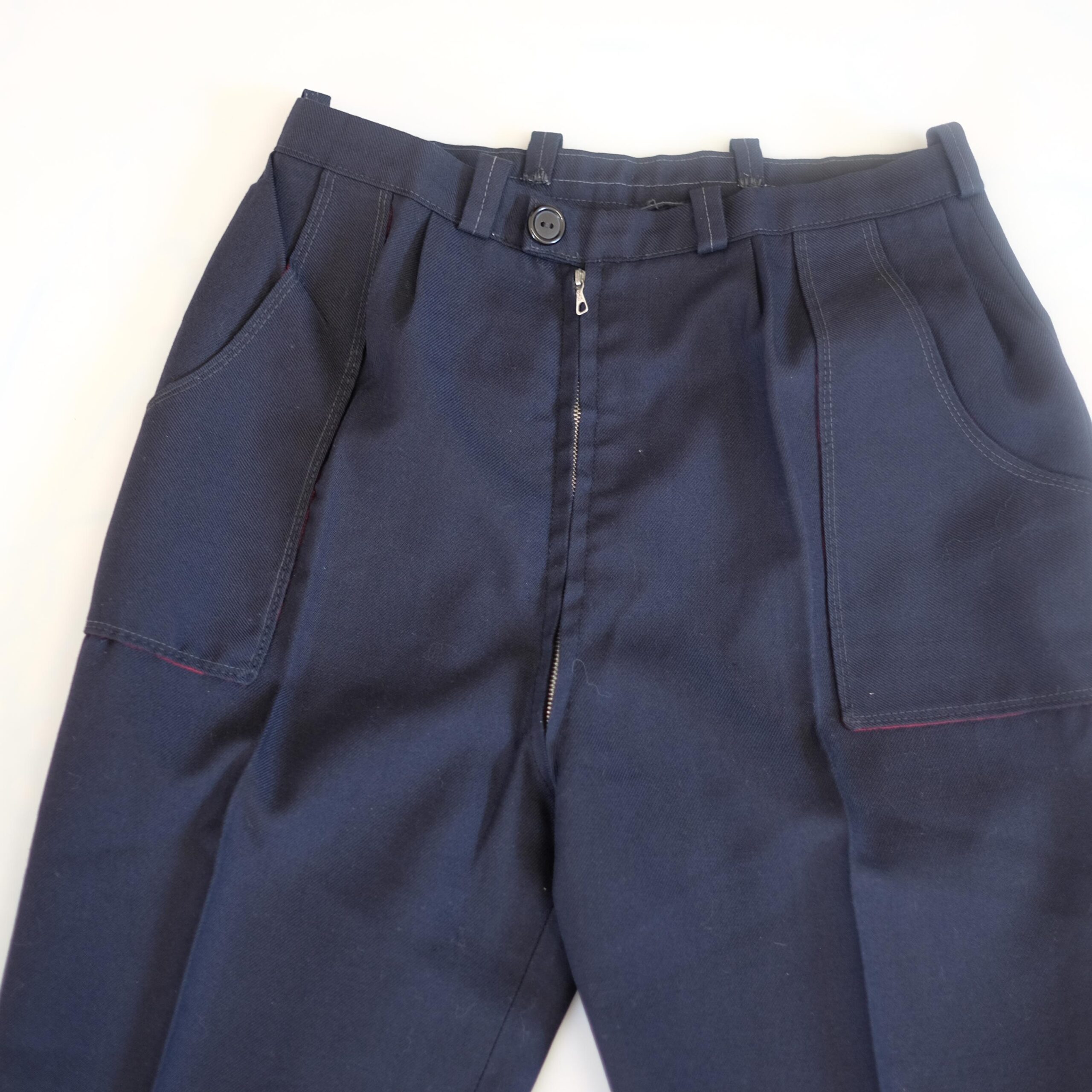 Vintage Navy blue creased trousers - Image 9