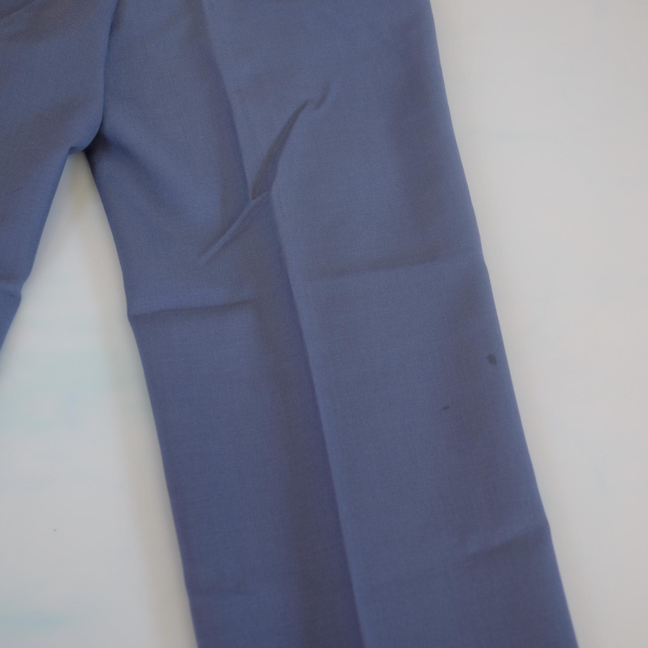 Blue Vintage High Waisted Creased Trousers - Image 7