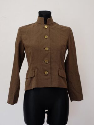 Vintage Women's Brown Light Fitted Suit Jacket/ Blazer