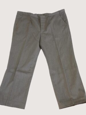 Men's Vintage Gray Creased / Pleated Smart Trousers