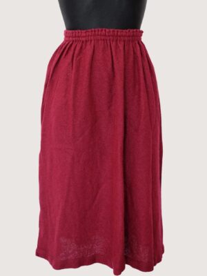 Vintage Wool Burgundy Red Pencil Skirt