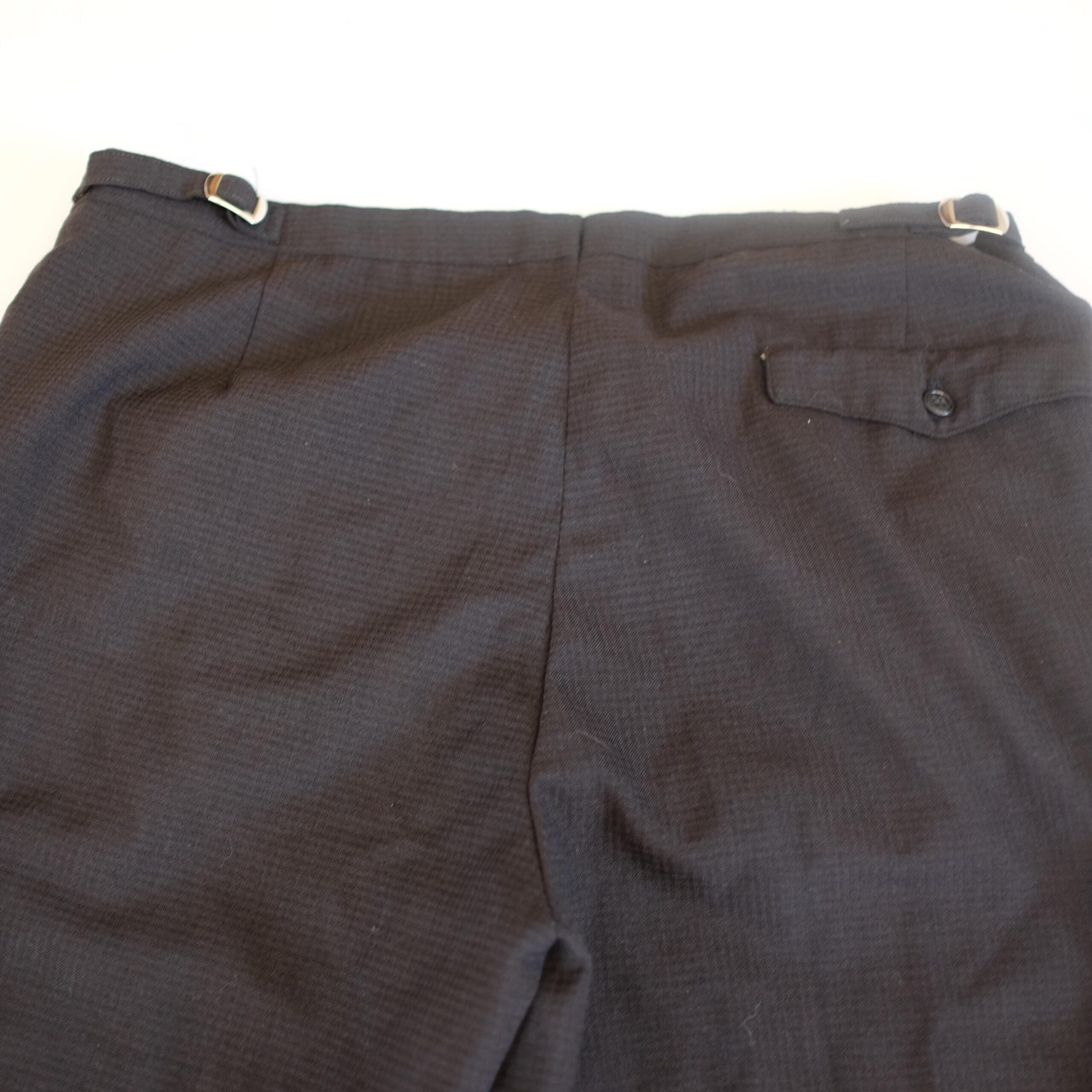 Men's Vintage Dark Gray Smart Trousers - Image 4