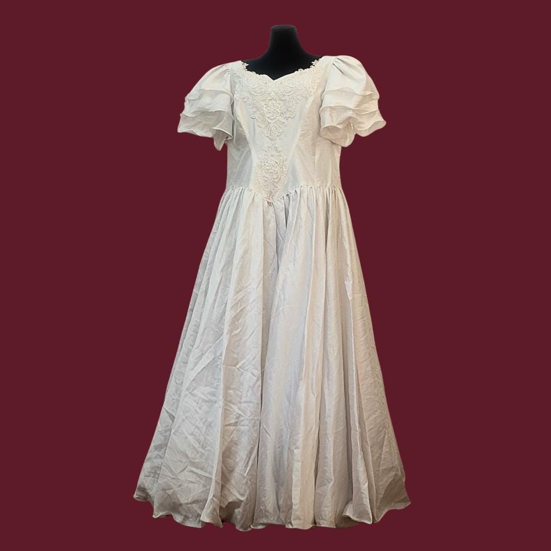 Vintage 90s Wedding Dress, Deadstock Kleemeier XXL with original Tags