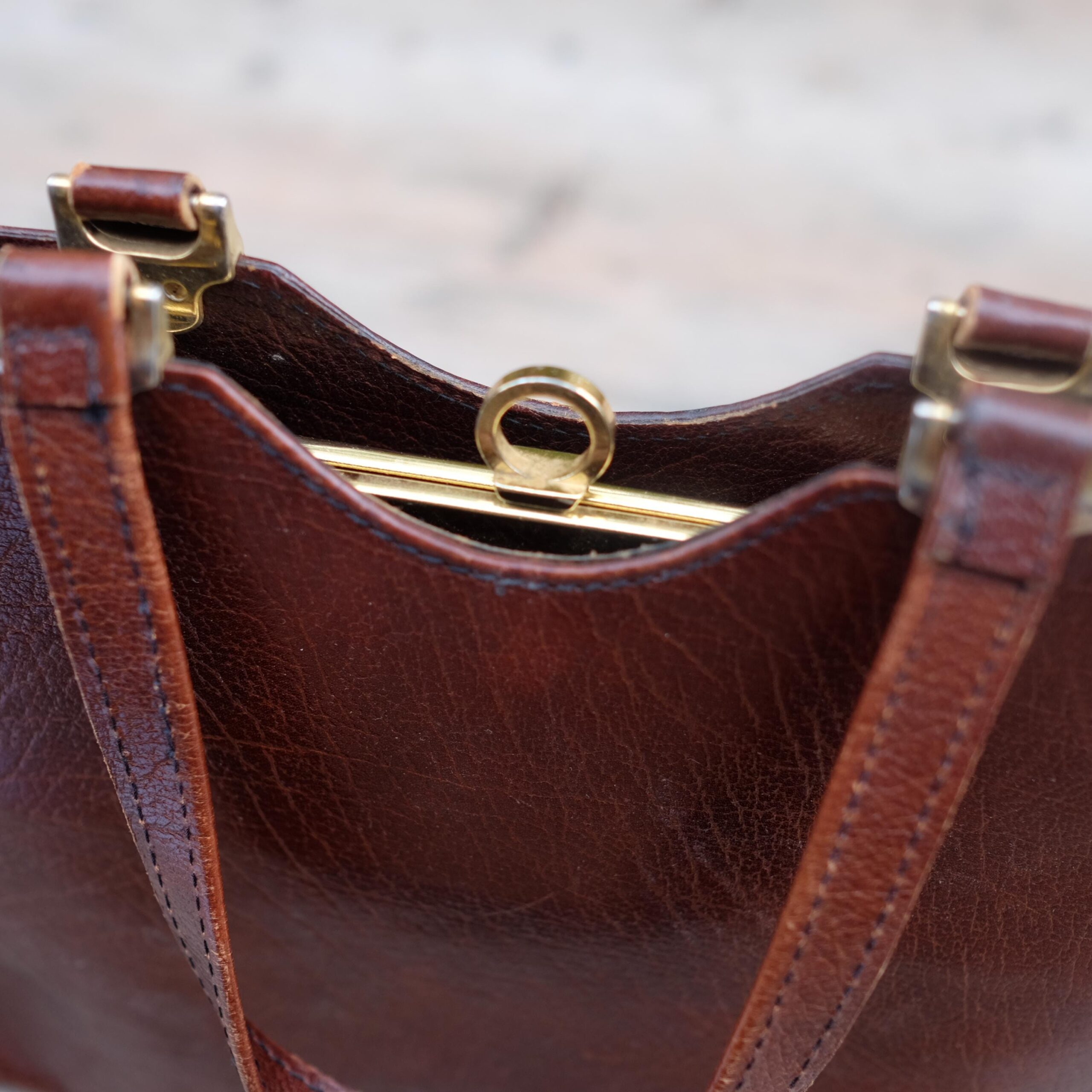 Vintage Bel Sac Brown Leather Handbag / Purse - Image 2