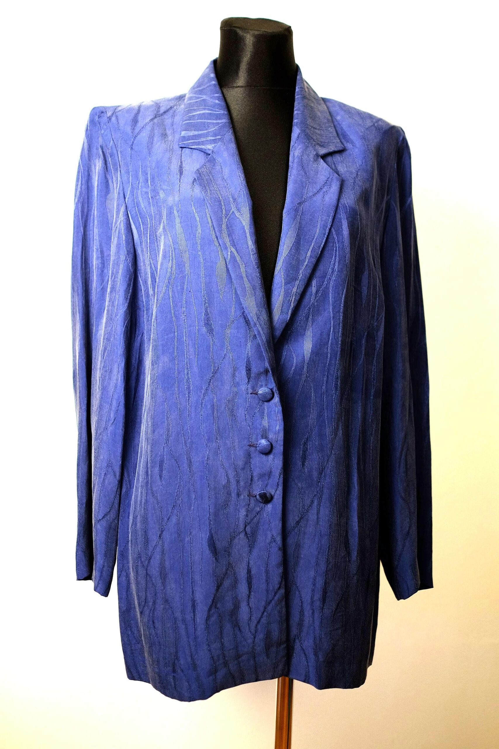 Vintage Dark Blue Fred Sabatier Blazer - Image 3
