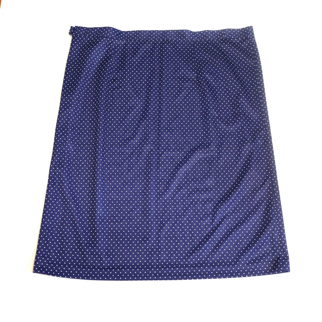 Vintage Plus Size Blue Polka Dot Pencil Skirt 54W