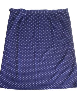 Vintage Plus Size Blue Polka Dot Pencil Skirt 54W