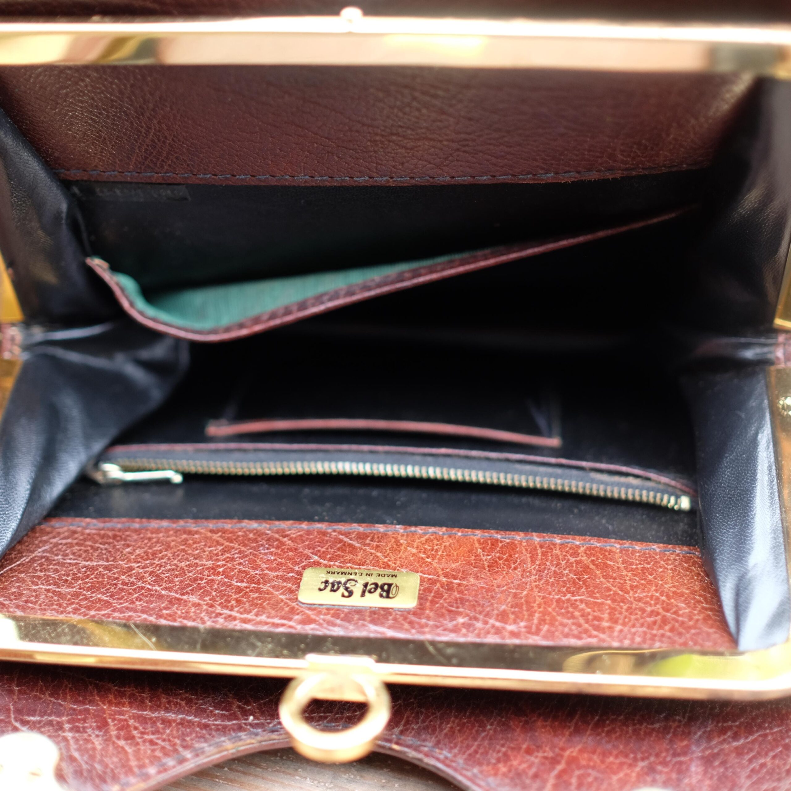 Vintage Bel Sac Brown Leather Handbag / Purse - Image 10