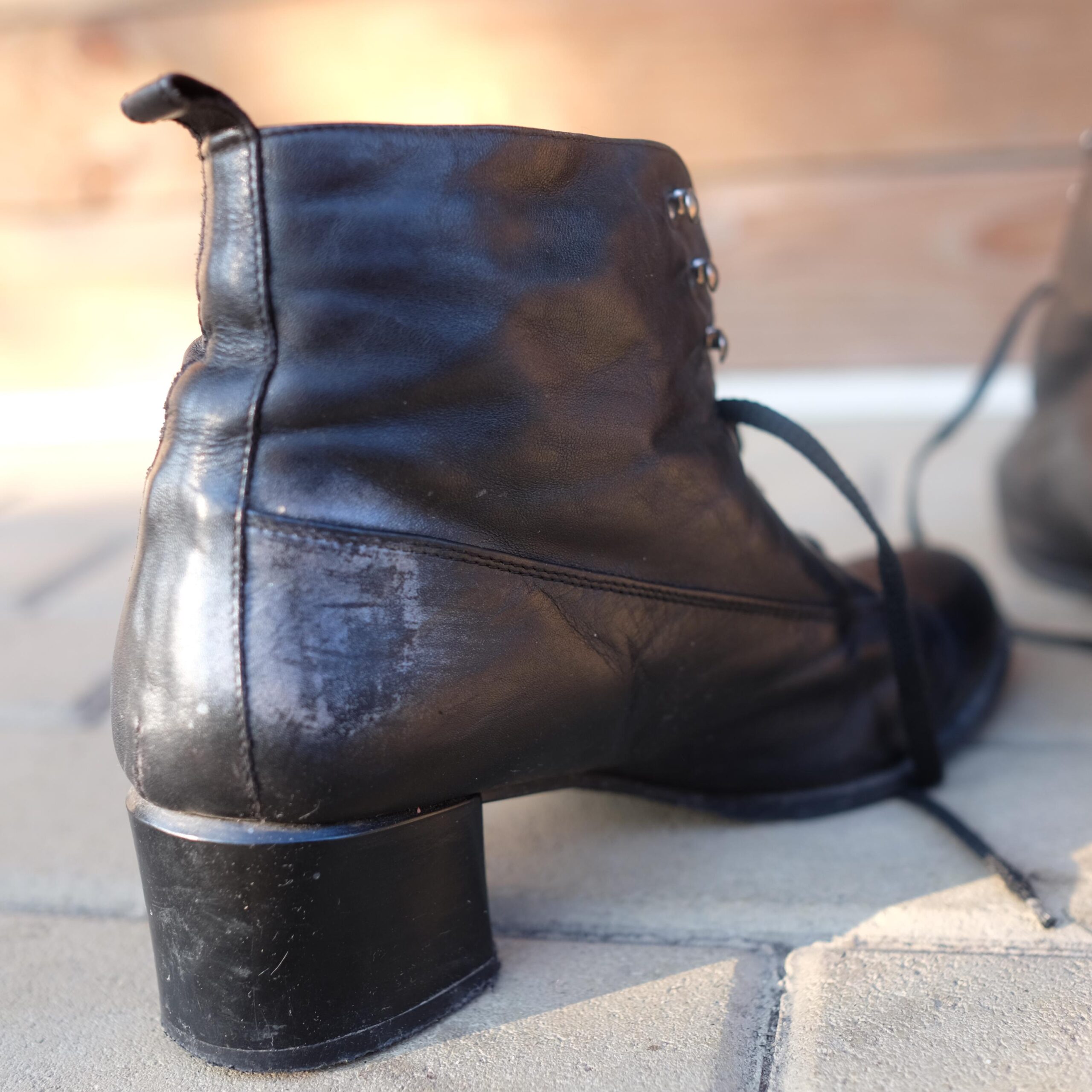 Vintage Black Lace up Ankle Boots size EU39 - Image 7