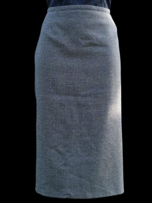 Vintage Gray Houndstooth Pencil Skirt