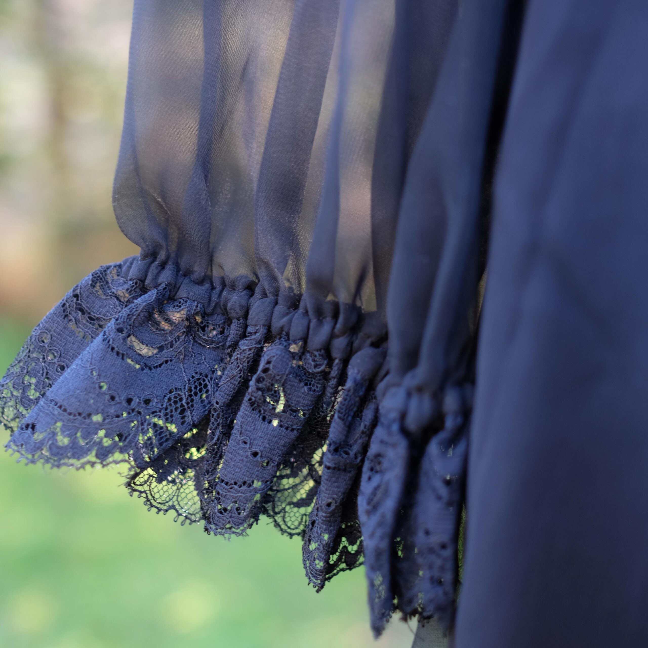 70s Designer Roland Klein Dress, Vintage Black Boho Hippie Maxi Dress XS/S, Victorian Style, 70s Prairie Dress, Goth Dress, Nosferatu Vibes - Image 6