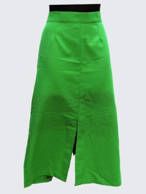 80s Vintage Handmade Green A line Skirt