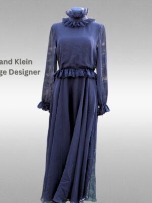 70s Designer Roland Klein Dress, Vintage Black Boho Hippie Maxi Dress XS/S, Victorian Style, 70s Prairie Dress, Goth Dress, Nosferatu Vibes
