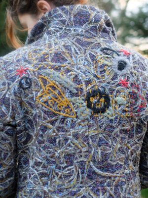 Vintage Artsy Quirky Purple Coat Boho Hippie Vibe With Embrodery