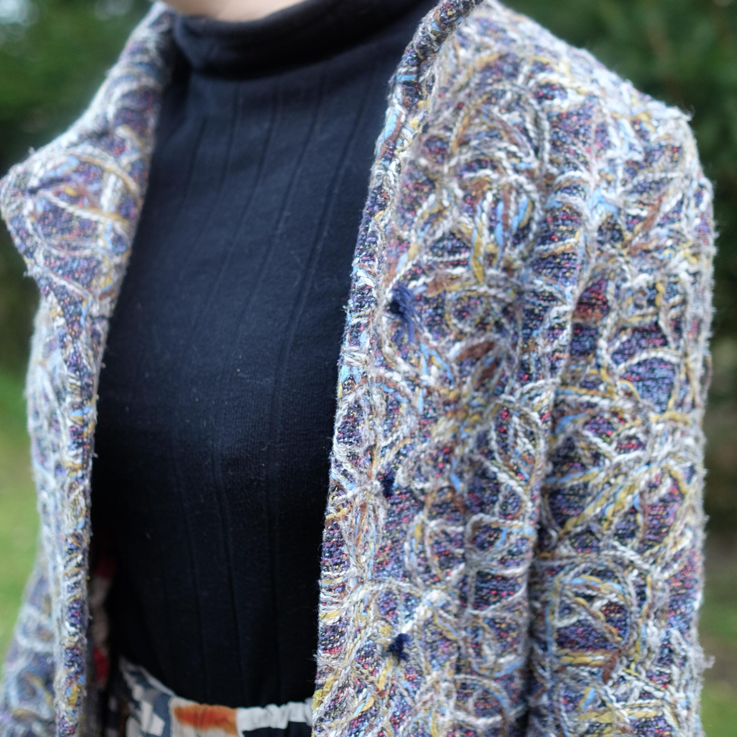 Vintage Artsy Quirky Purple Coat Boho Hippie Vibe With Embrodery - Image 7