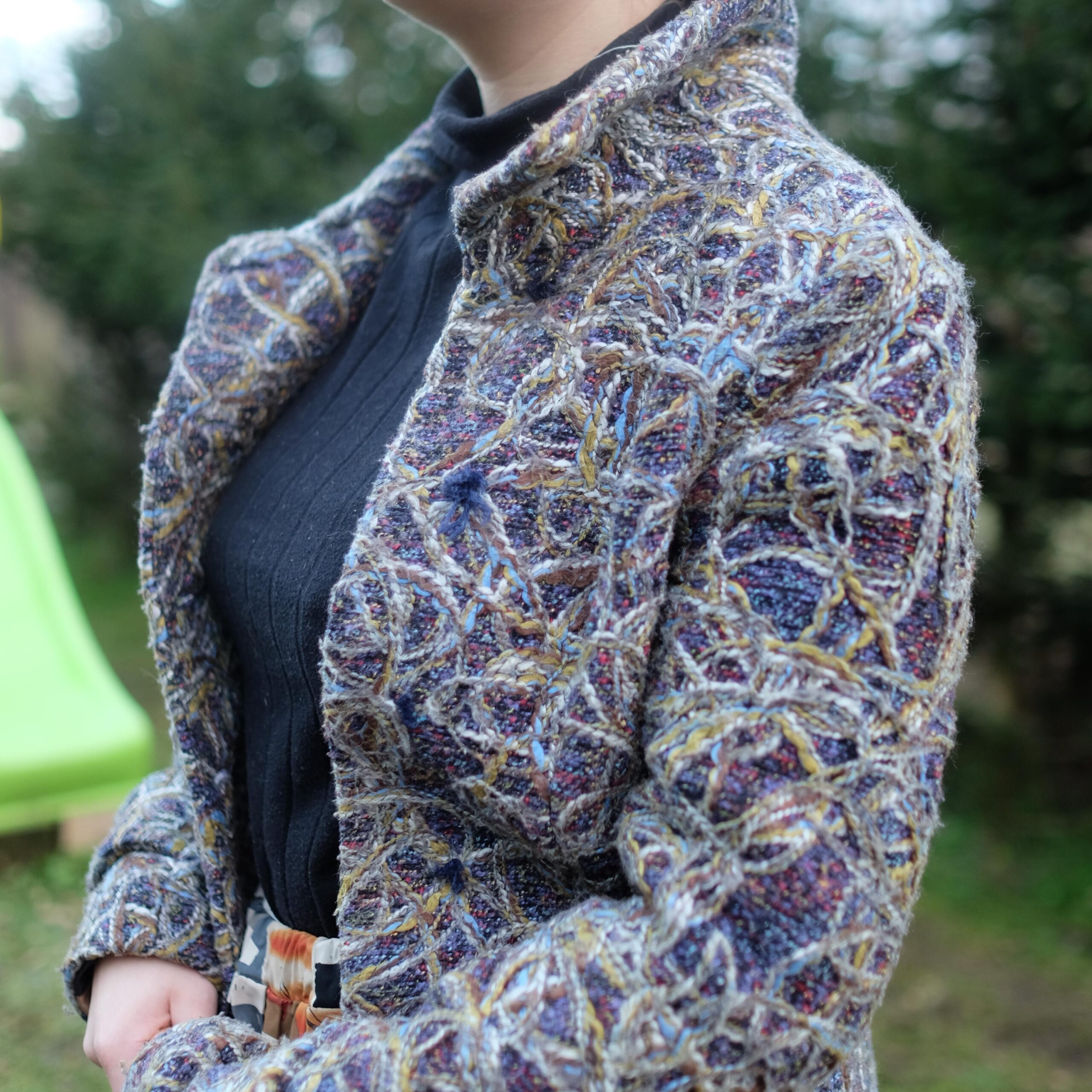 Vintage Artsy Quirky Purple Coat Boho Hippie Vibe With Embrodery - Image 8