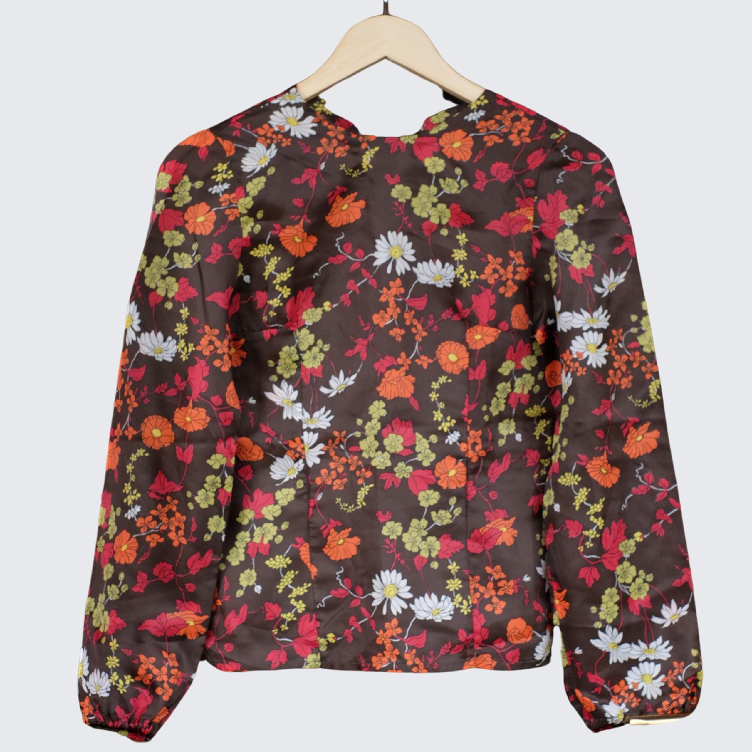 Vintage Handmade 70s Boho Hippie Floral Blouse
