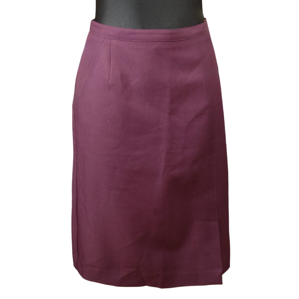 Purple Mini Smart Pencil Skirt with Pockets S