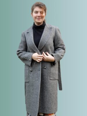 Vintage 90s Long Gray Overcoat, Very Smart, Elegant and classy Style