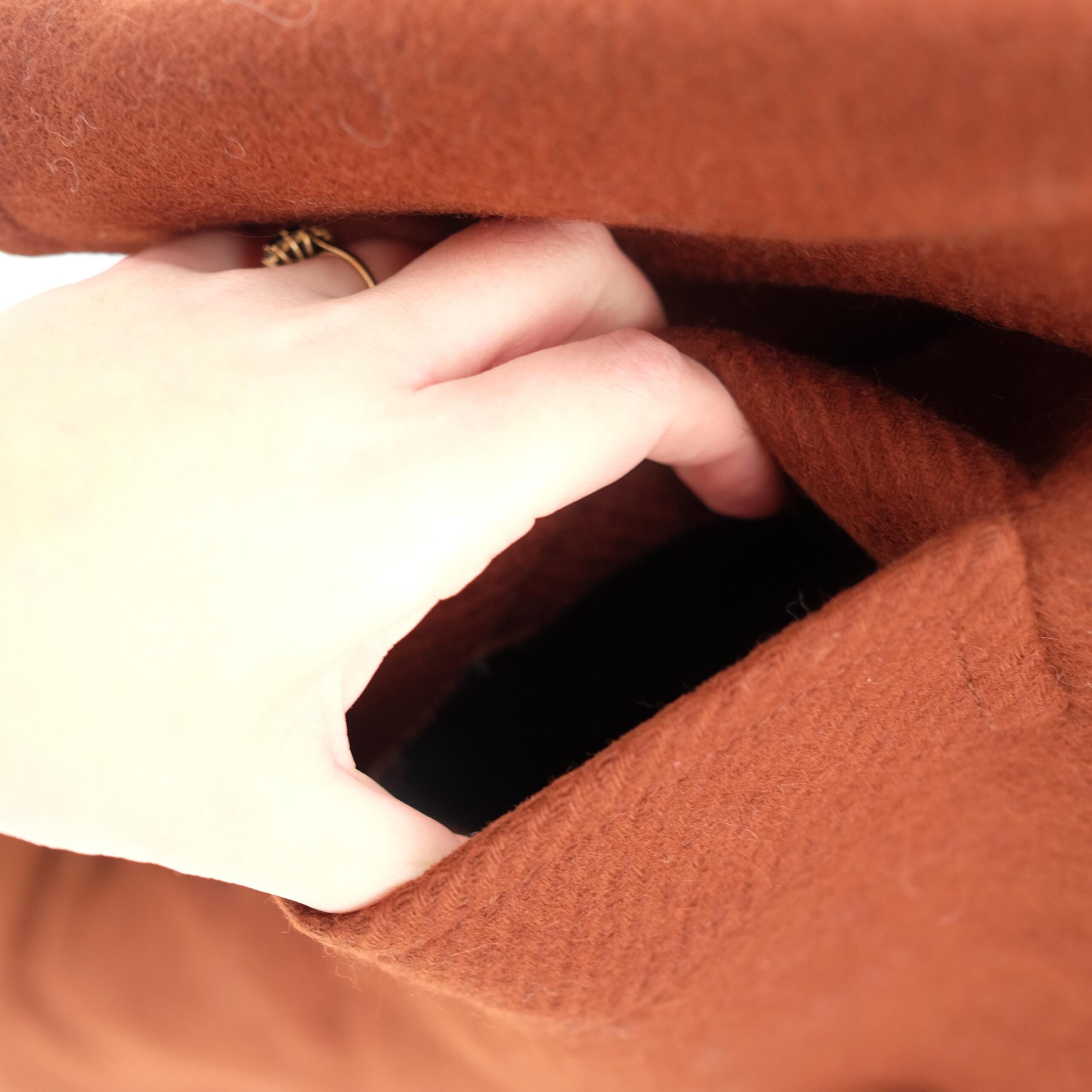 Vintage 60s Caramel Brown Cape Coat - Image 10