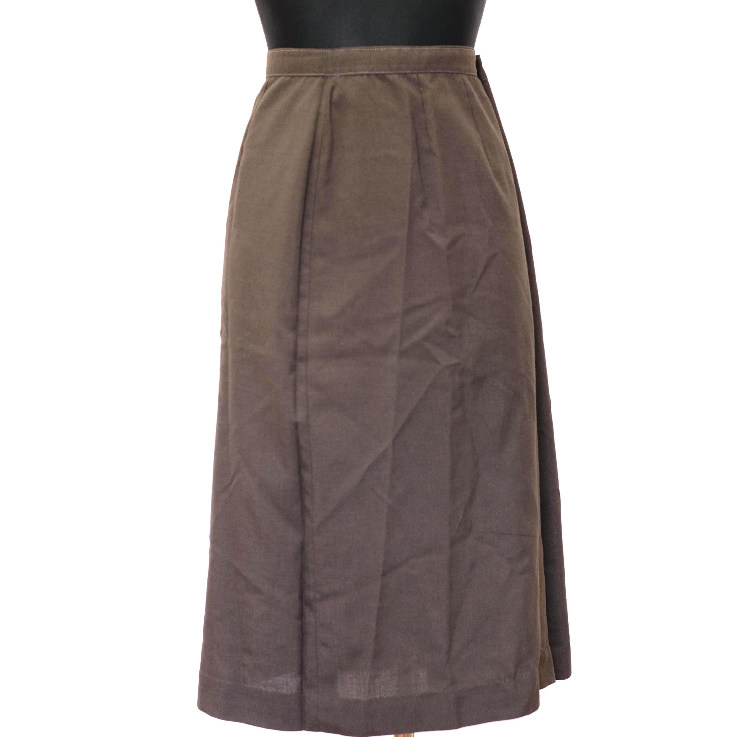 Vintage Gray Elegant Midi Skirt, Plus sized 3XL - Image 4