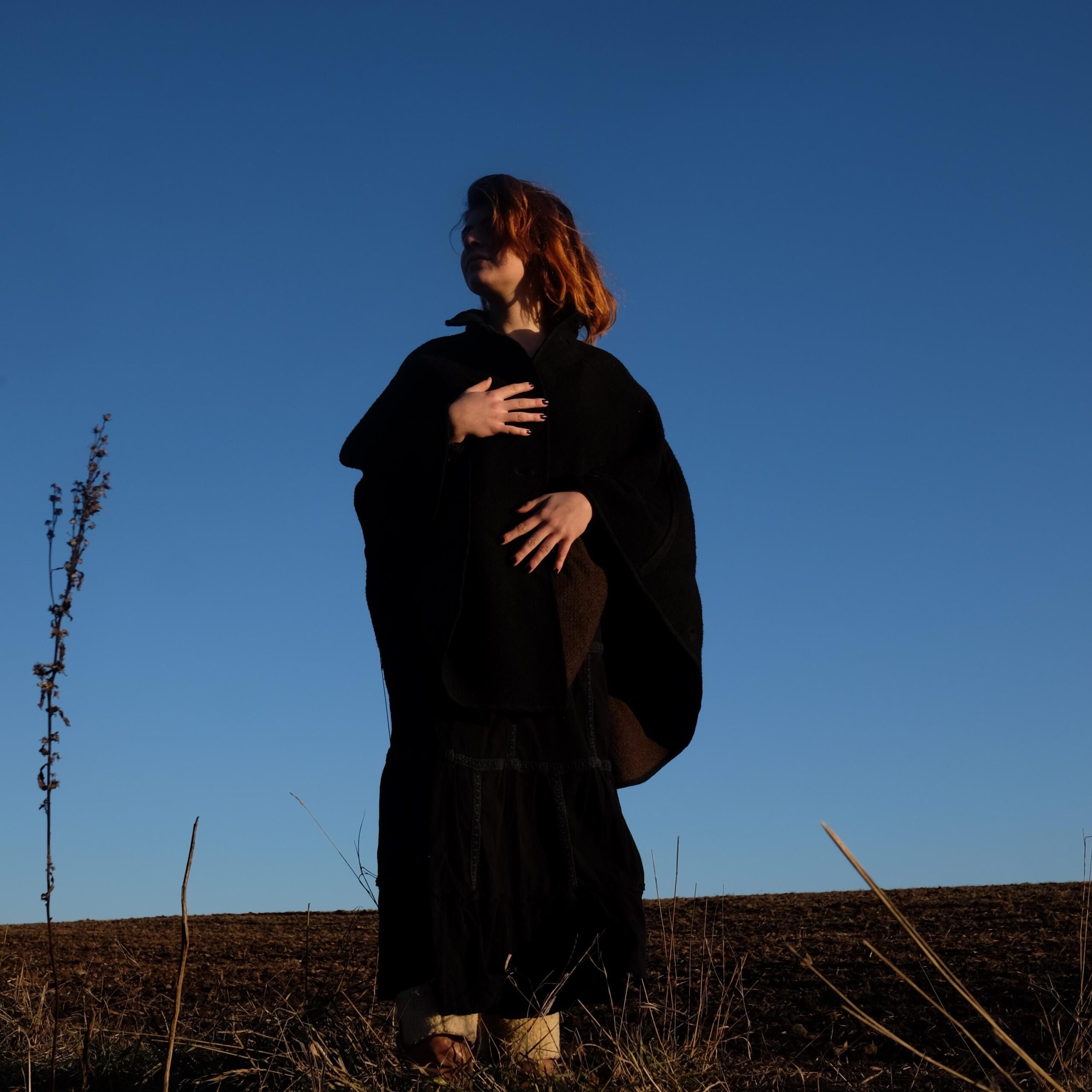 Vintage Black Witch Cape Coat - Image 3