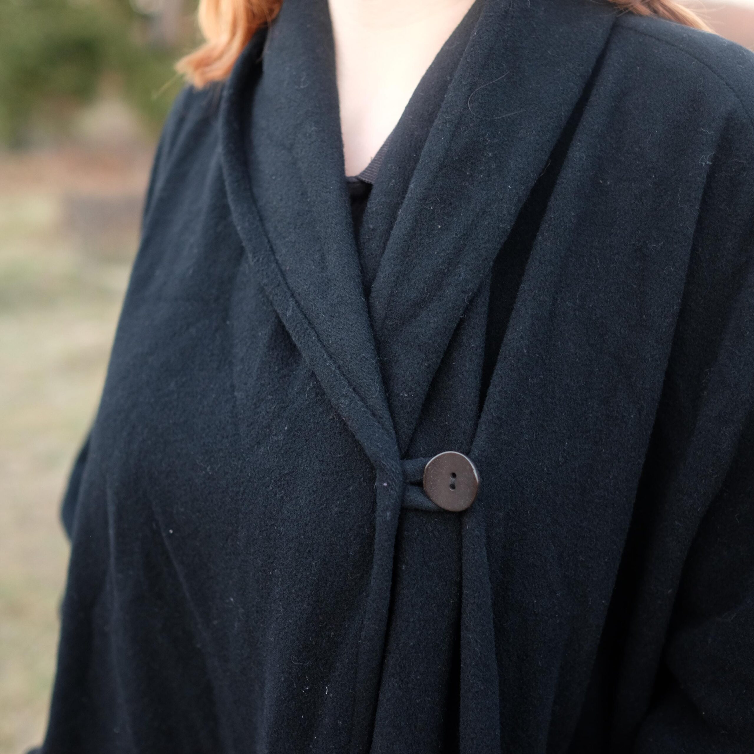 Vintage Black Witchy Cape Coat, Elegant and warm - Image 6